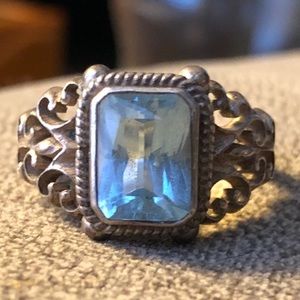 Blue Topaz Sterling Silver Ring